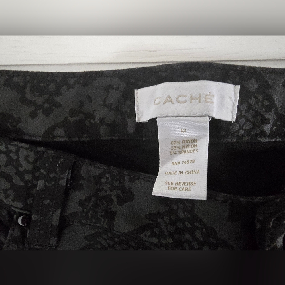 Cache Black Snake Print Pants - image 3